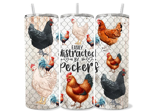 Easily Distracted By Peckers 20oz Tumbler