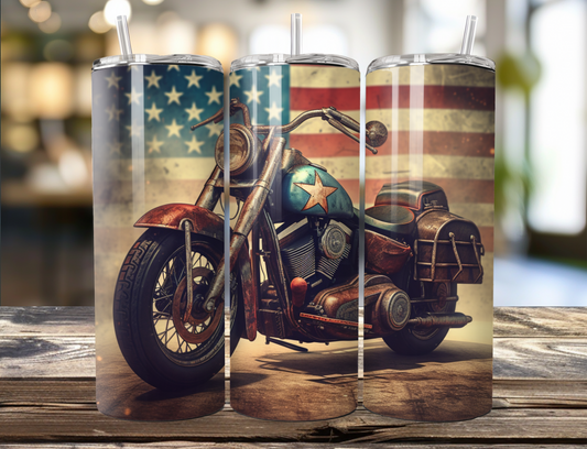 Vintage Motorcycle 20oz Tumbler